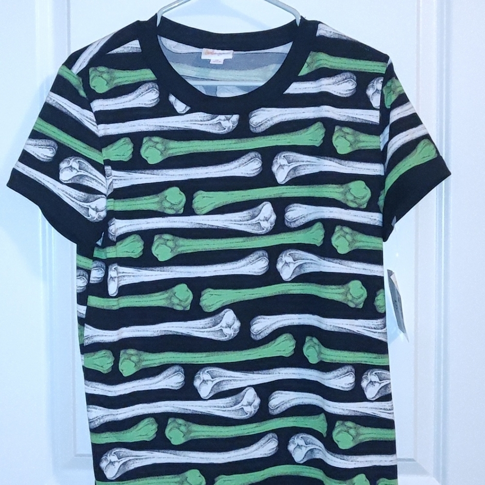Unique Halloween  Bones Lularoe NWT Shirt Sz M